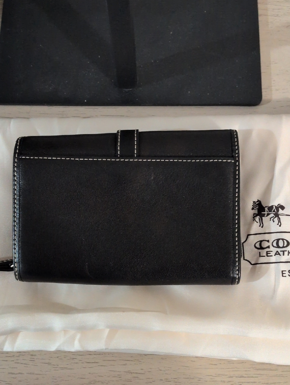 Y2K Coach Soho Black Leather Backpack Purse With Wallet Vintage VTG 90s - Picture 9 of 10